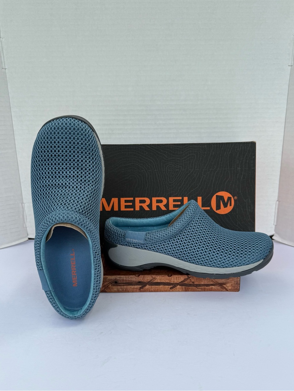 Merrell Encore Q2 Breeze Slip On Mules Clogs Women’s 7M Blue Haven J94368 New